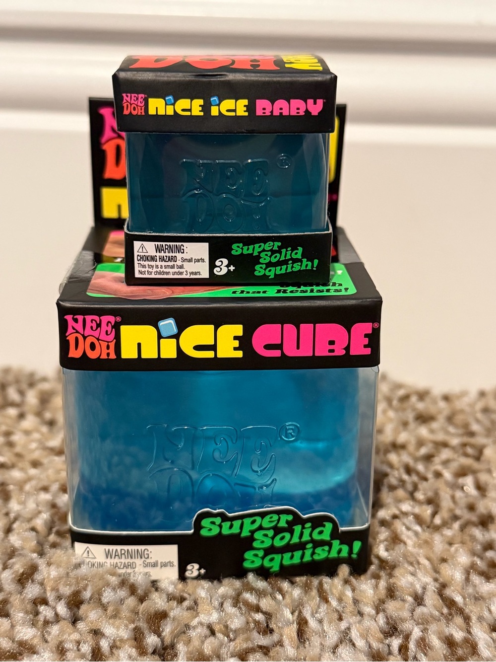 NeeDoh Nice Cube + needoh nice ice baby - blue Super Solid Squish